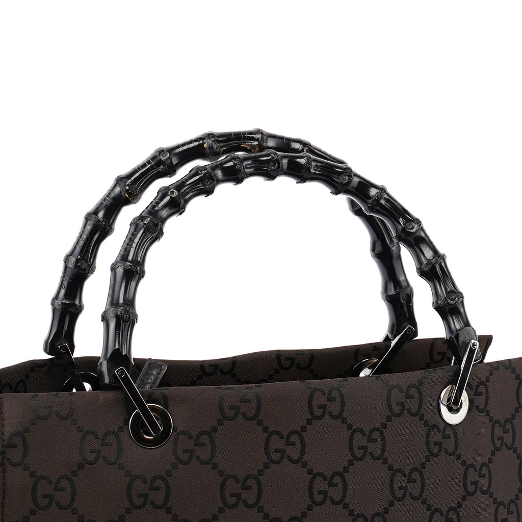 Brown GG Bamboo Tote