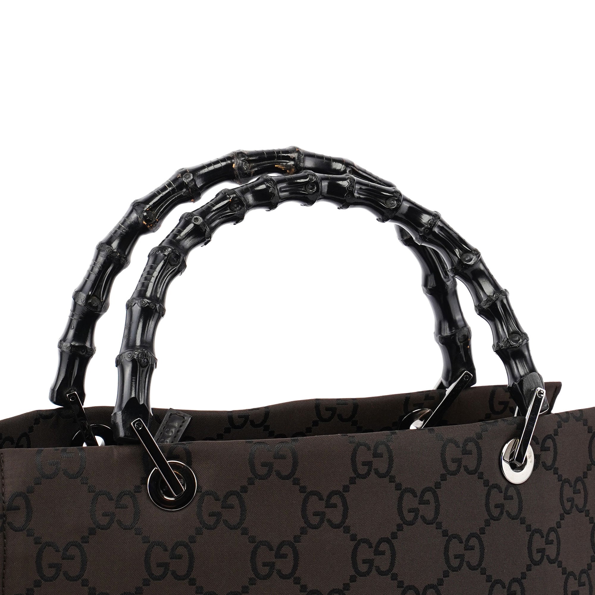 Brown GG Bamboo Tote