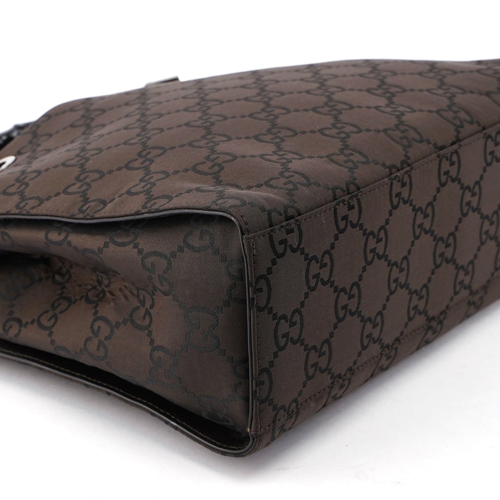 Brown GG Bamboo Tote