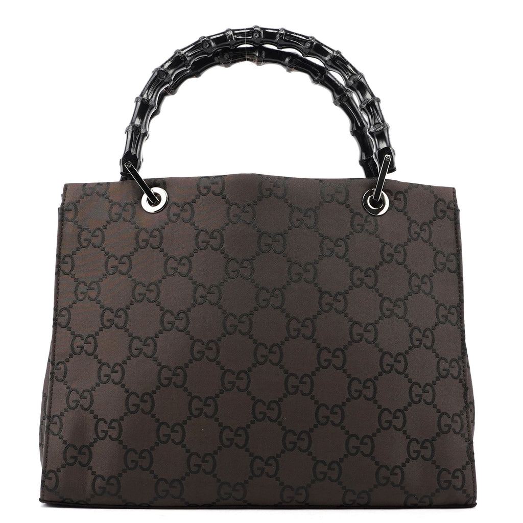 Brown GG Bamboo Tote
