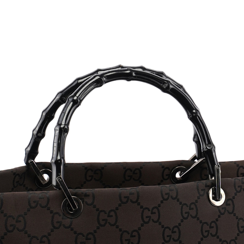 Brown GG Bamboo Tote