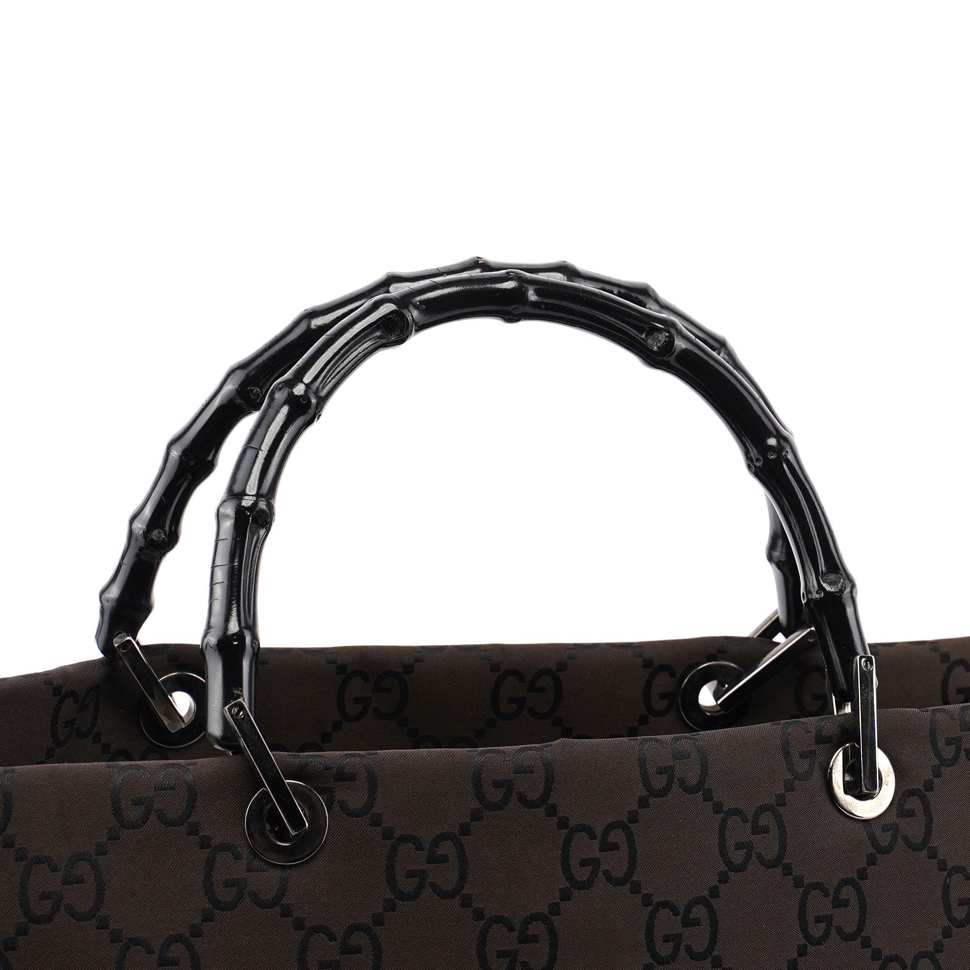 Brown GG Bamboo Tote