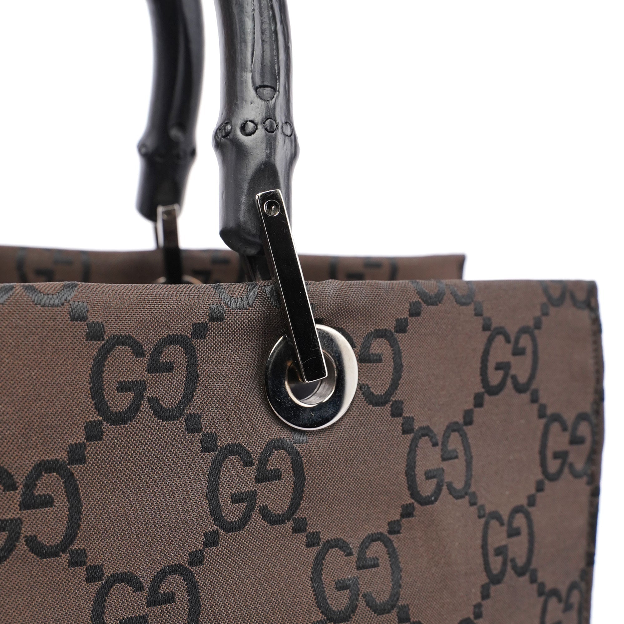 Brown GG Bamboo Tote