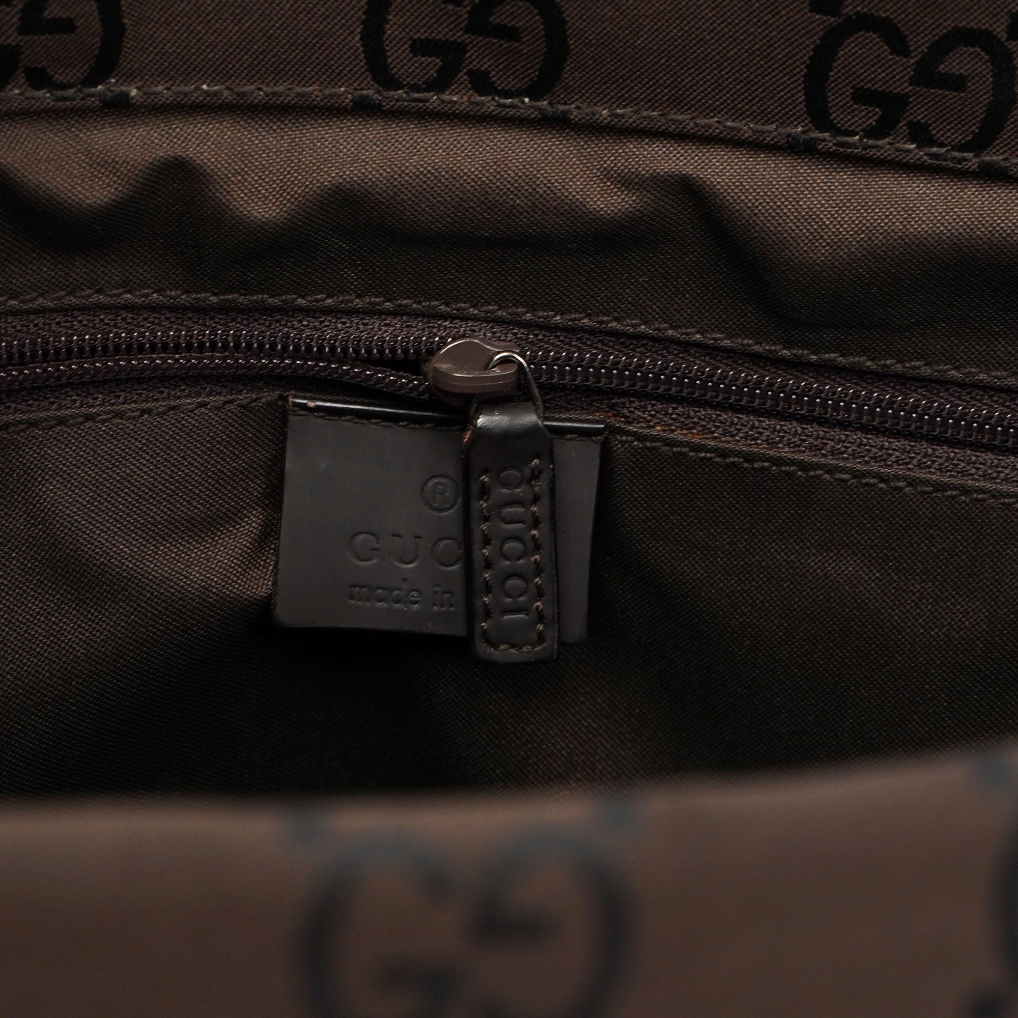 Brown GG Bamboo Tote