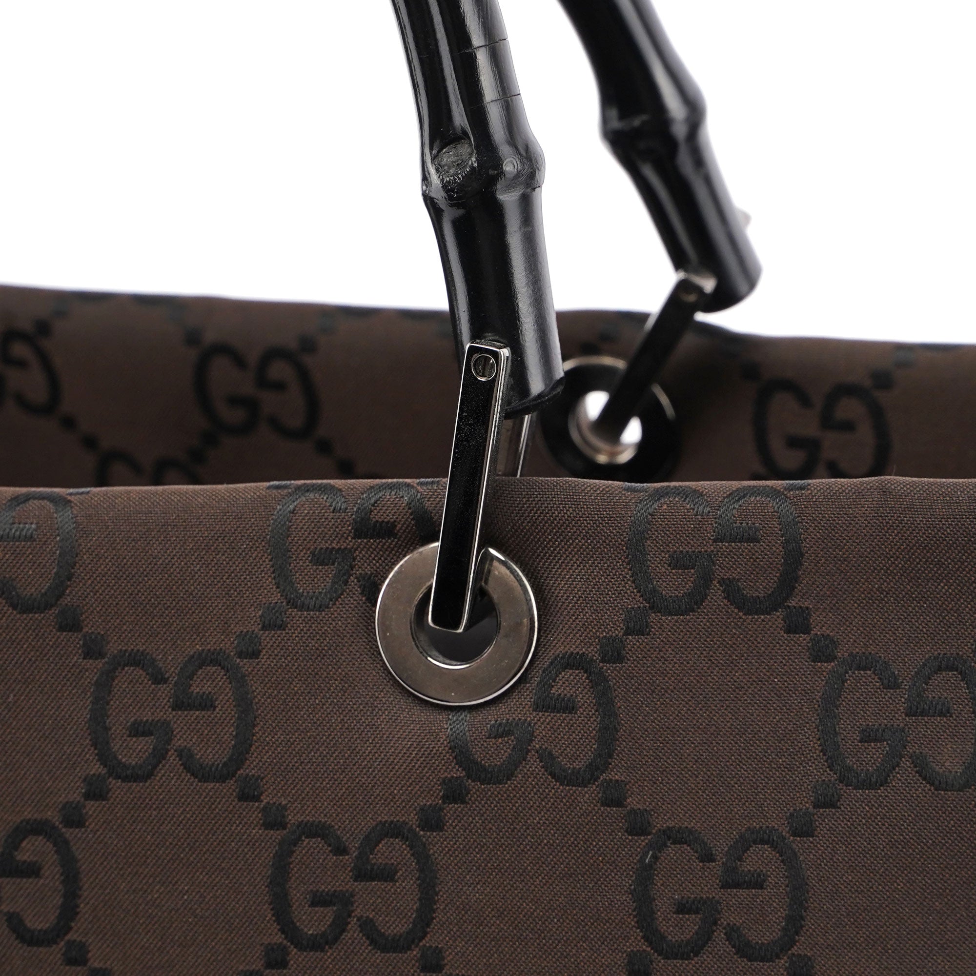 Brown GG Bamboo Tote