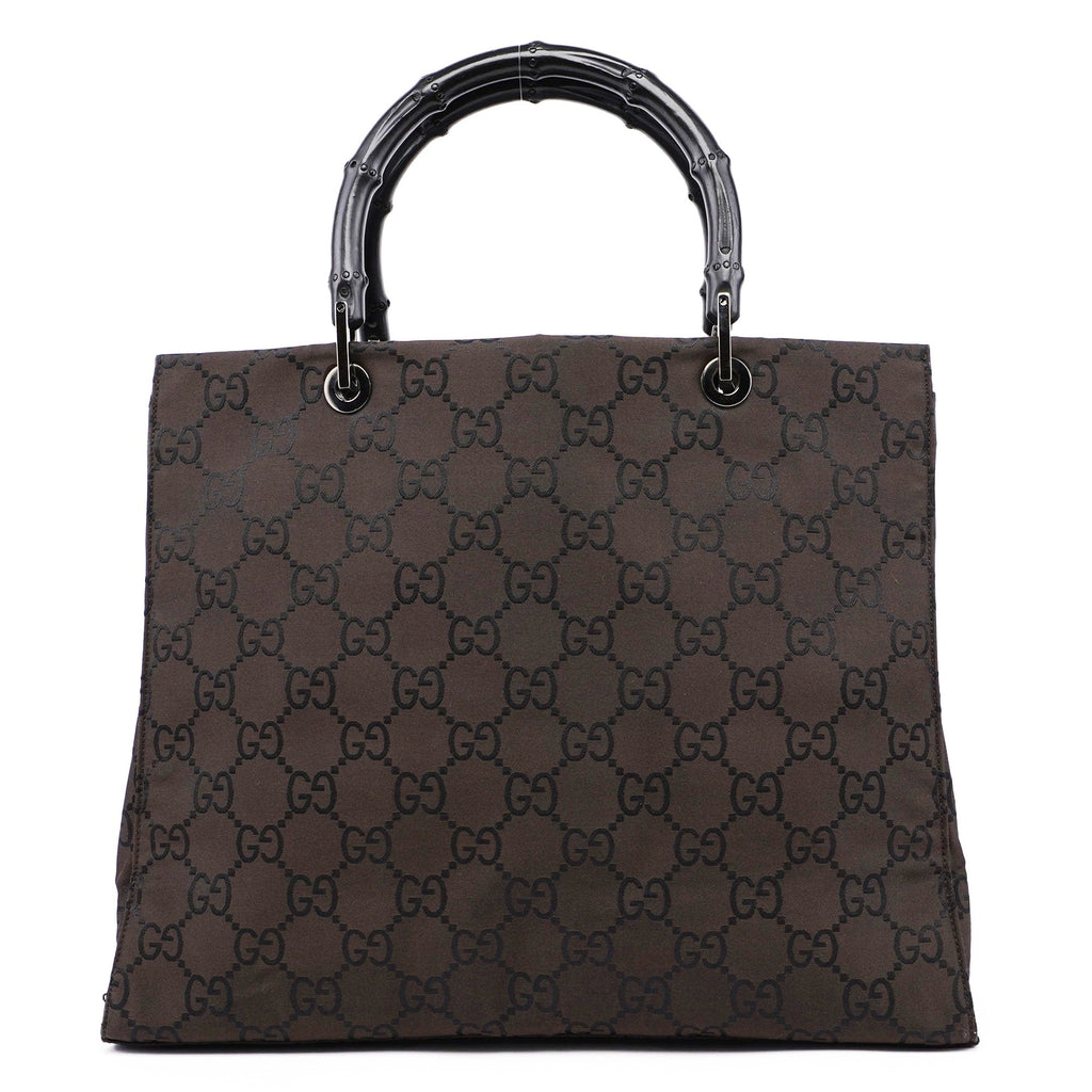 Brown GG Bamboo Tote