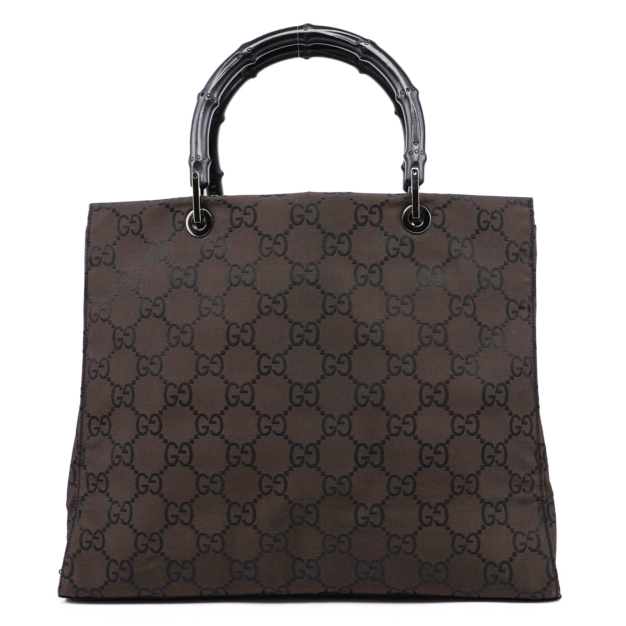 Brown GG Bamboo Tote