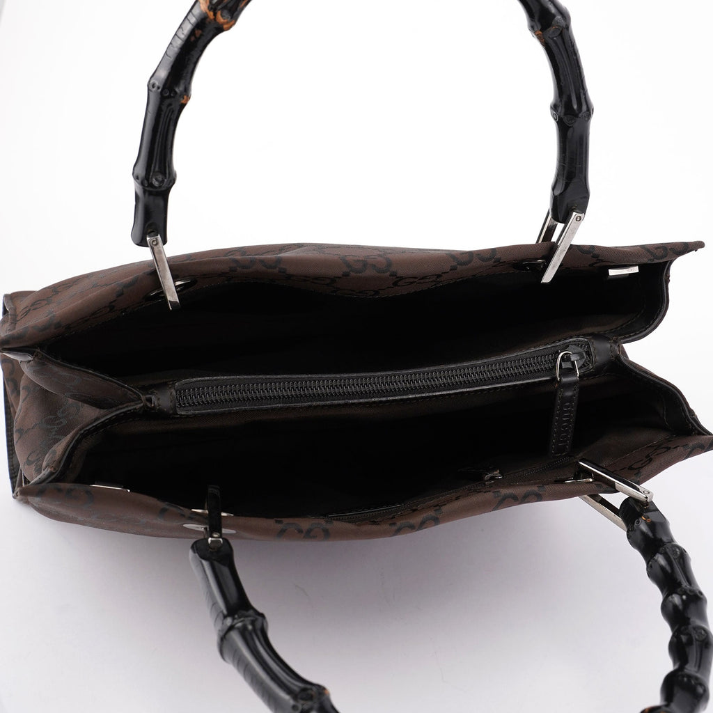 Brown GG Bamboo Tote
