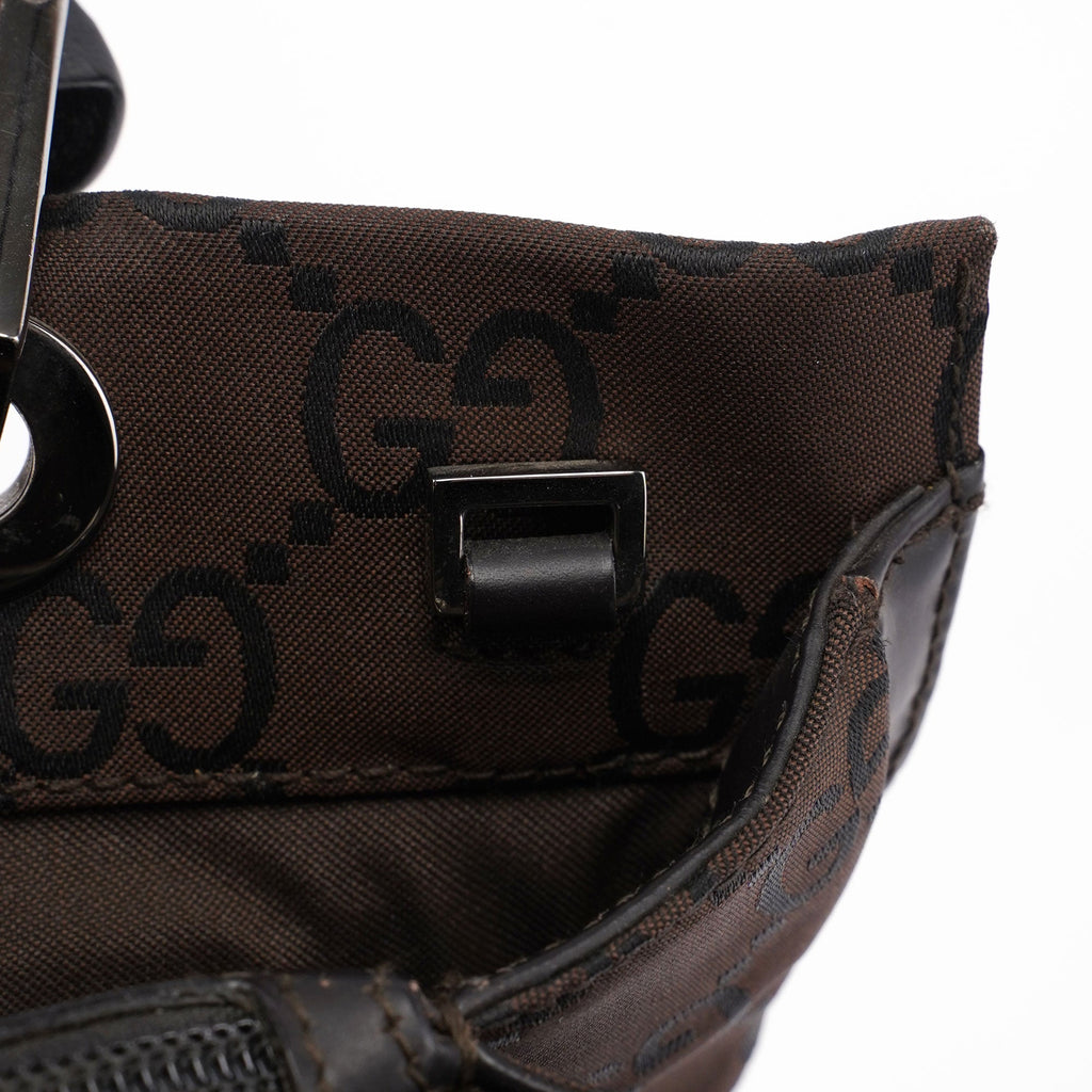Brown GG Bamboo Tote
