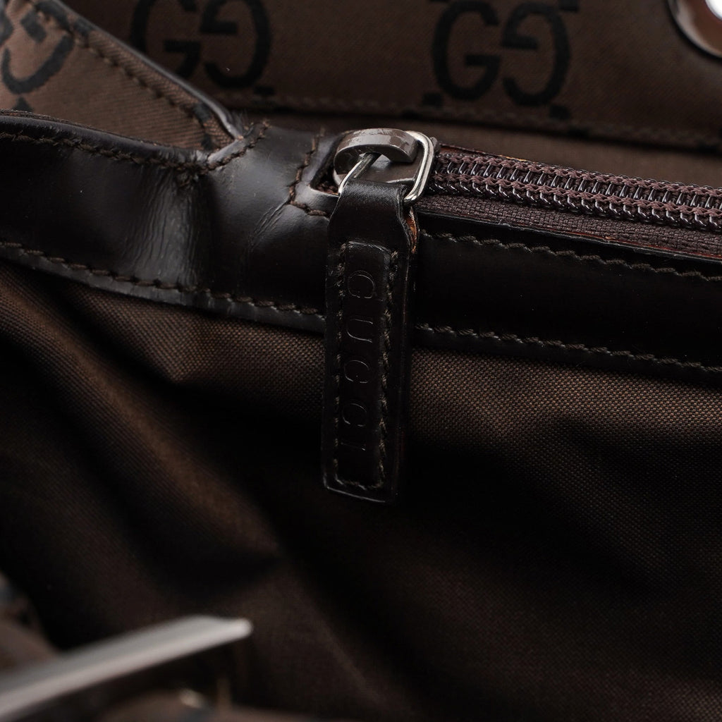 Brown GG Bamboo Tote