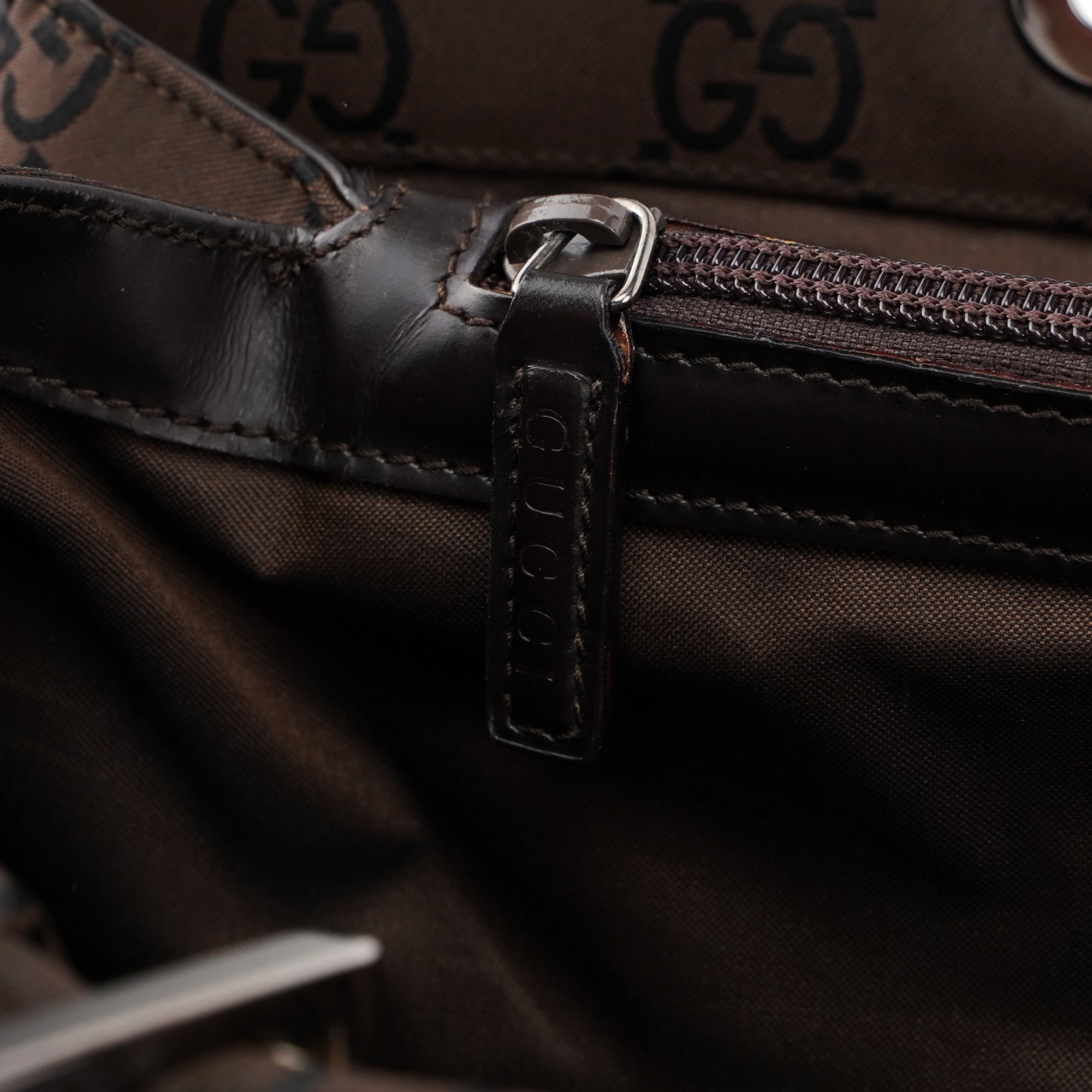 Brown GG Bamboo Tote