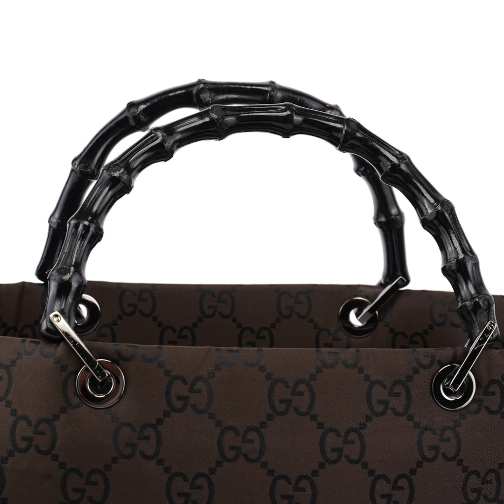 Brown GG Bamboo Tote