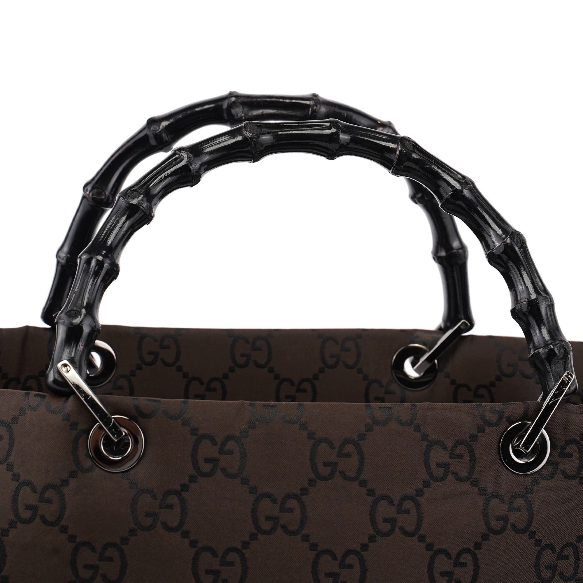 Brown GG Bamboo Tote