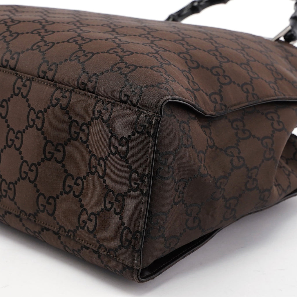 Brown GG Bamboo Tote