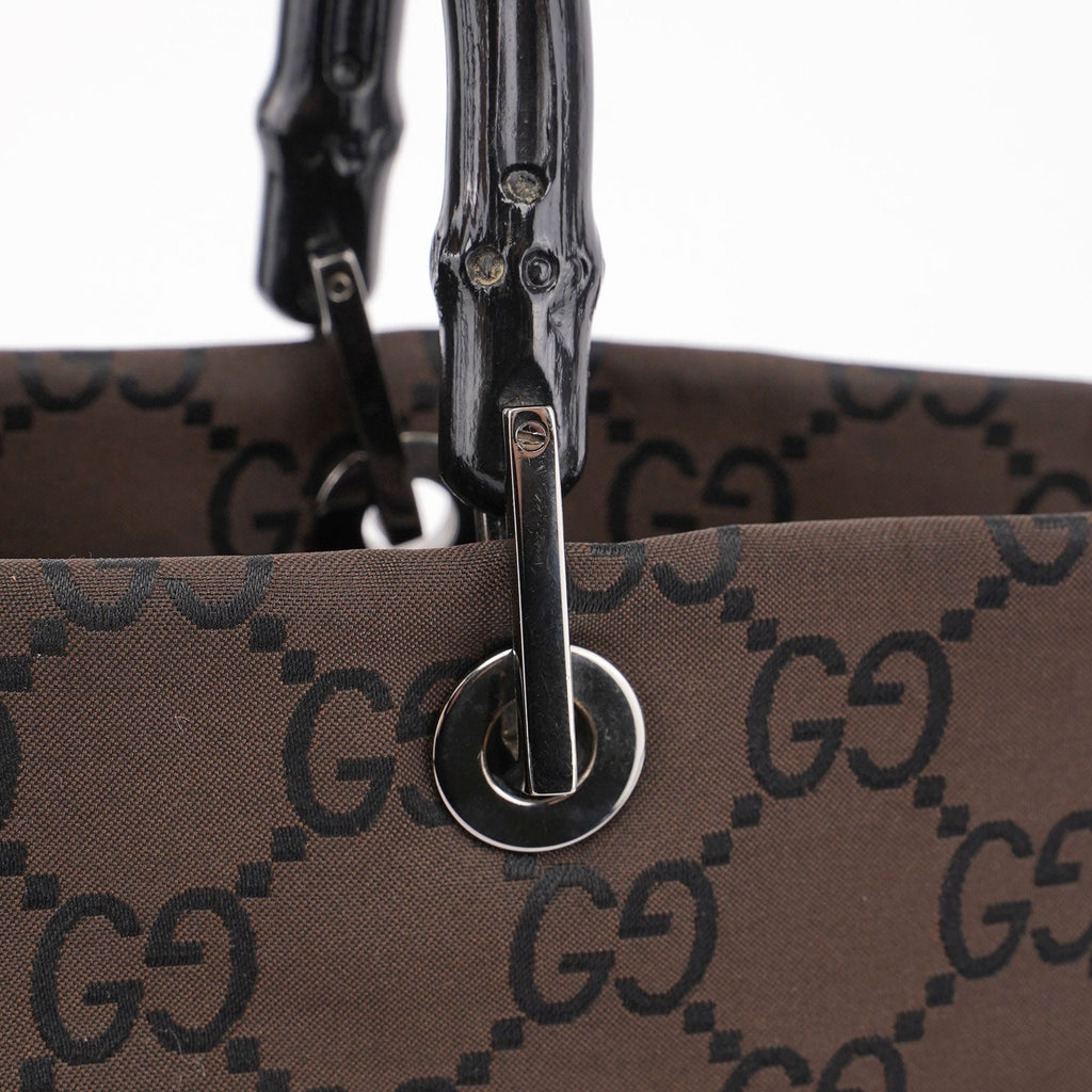 Brown GG Bamboo Tote