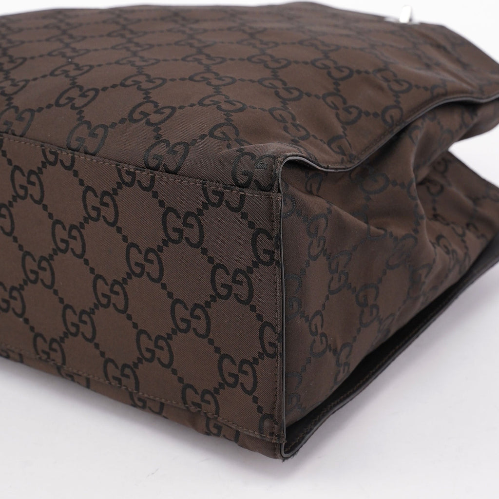 Brown GG Bamboo Tote