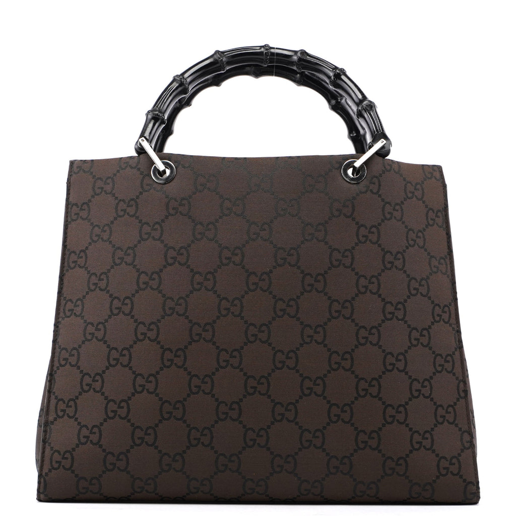 Brown GG Bamboo Tote