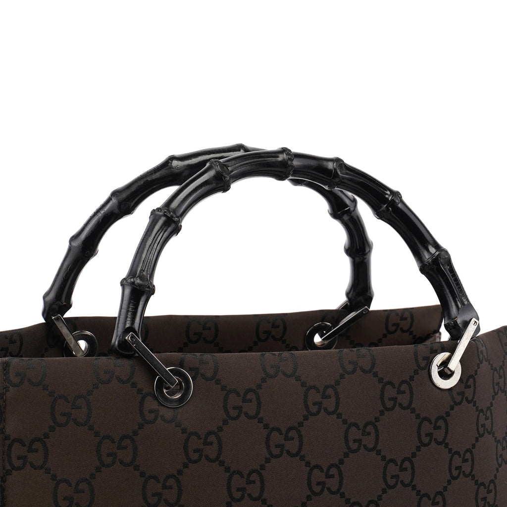 Brown GG Bamboo Tote