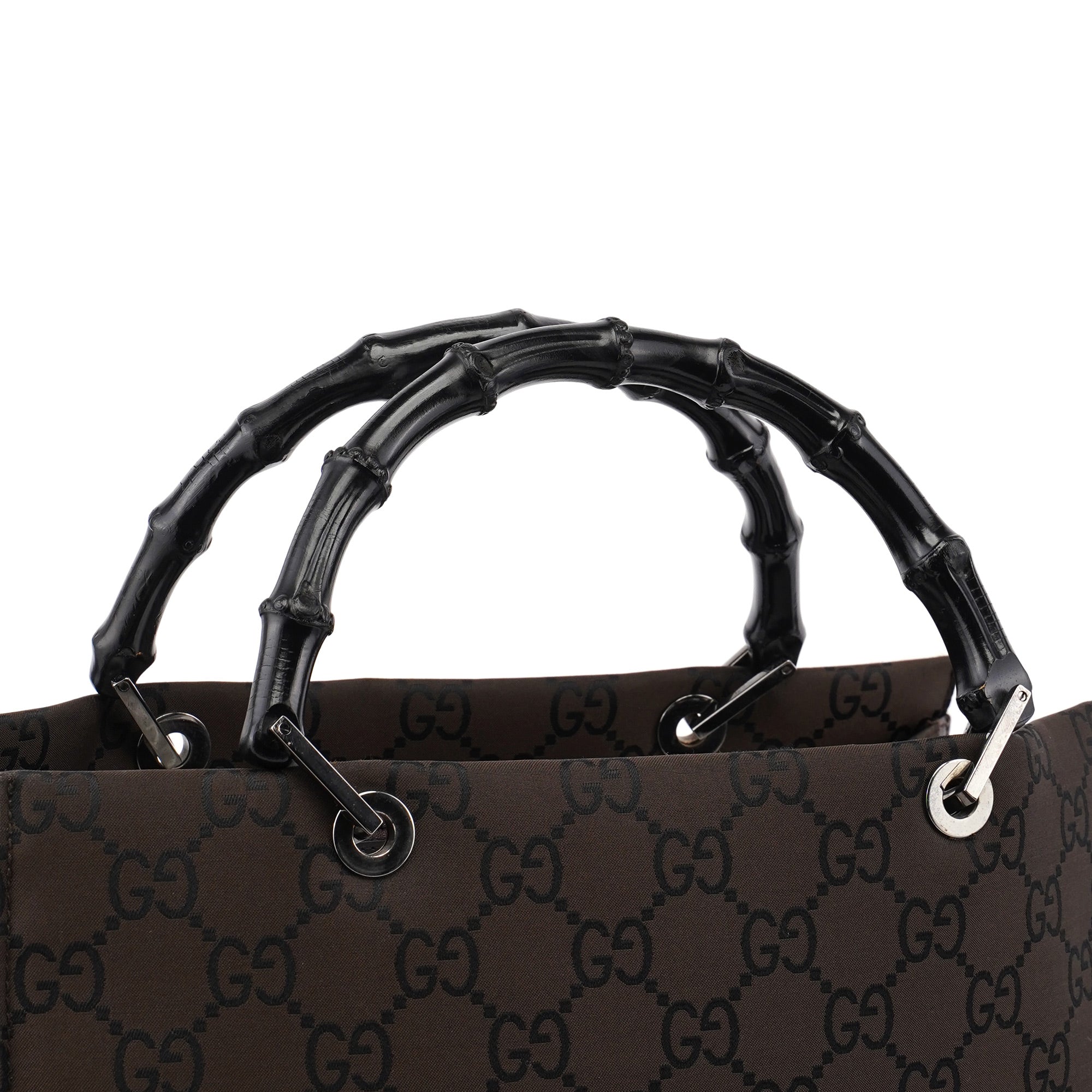 Brown GG Bamboo Tote