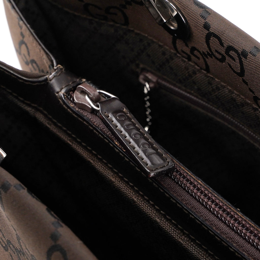 Brown GG Bamboo Tote