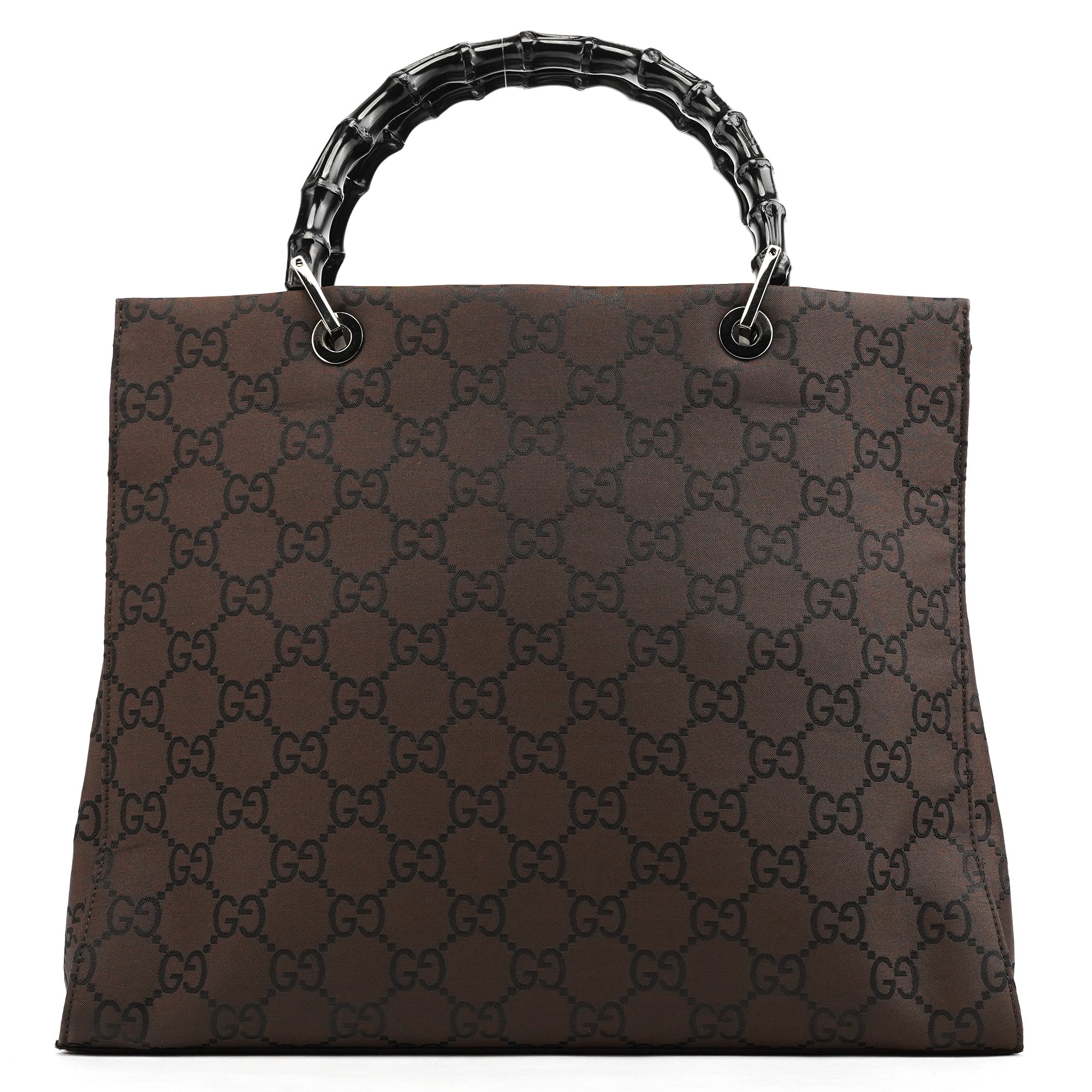 Brown GG Bamboo Tote Bag