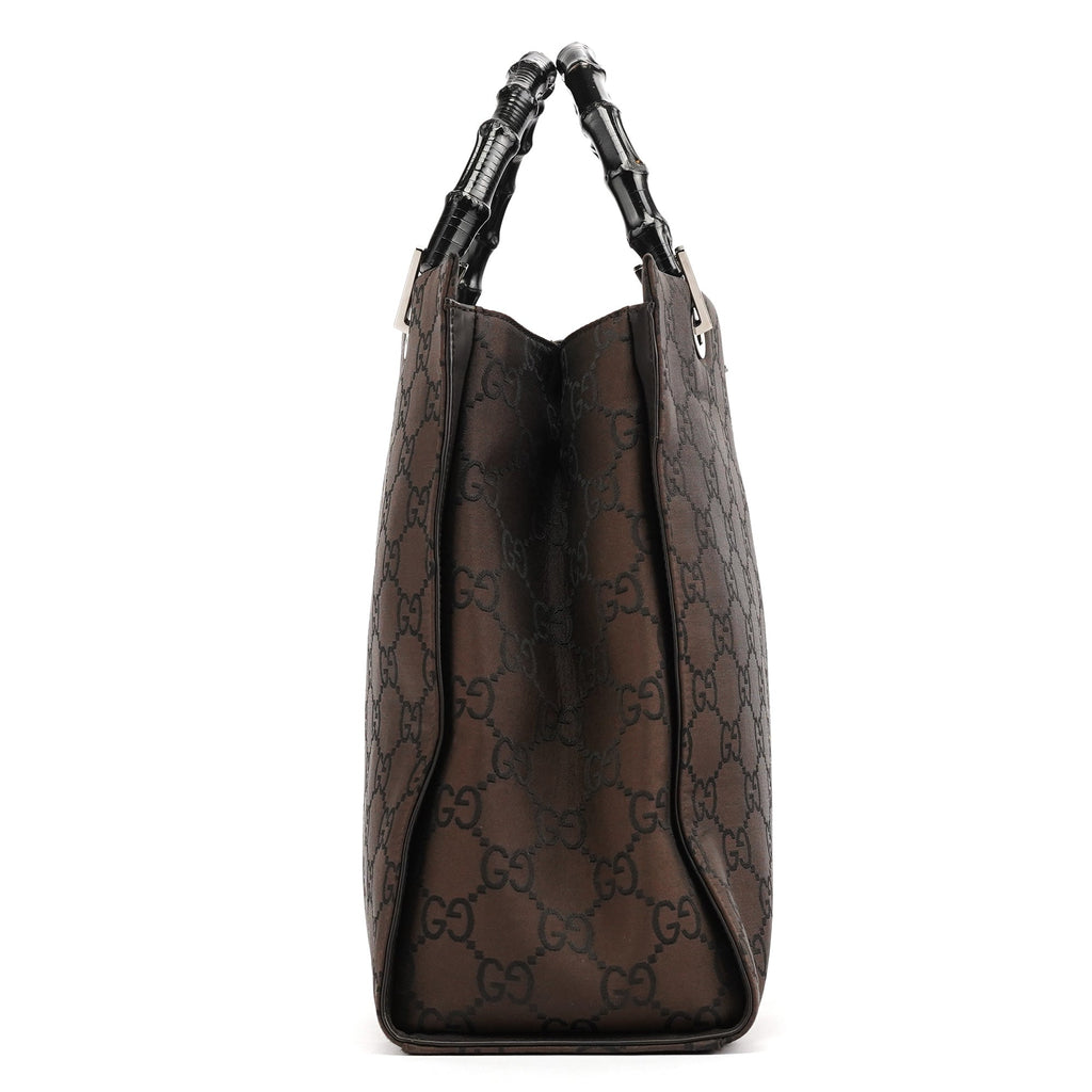 Brown GG Bamboo Tote Bag