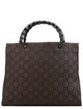 Brown GG Bamboo Tote Bag