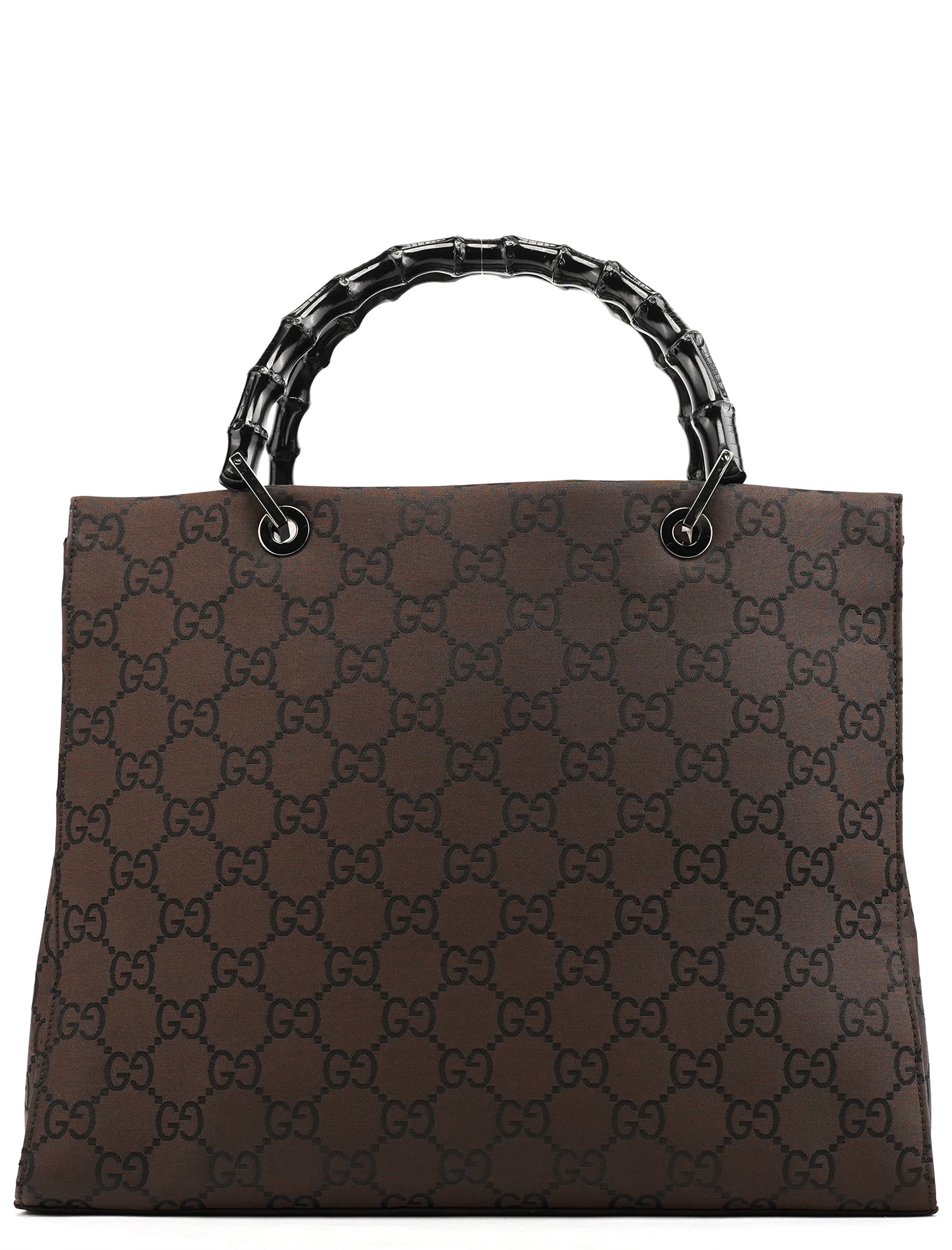 Brown GG Bamboo Tote Bag