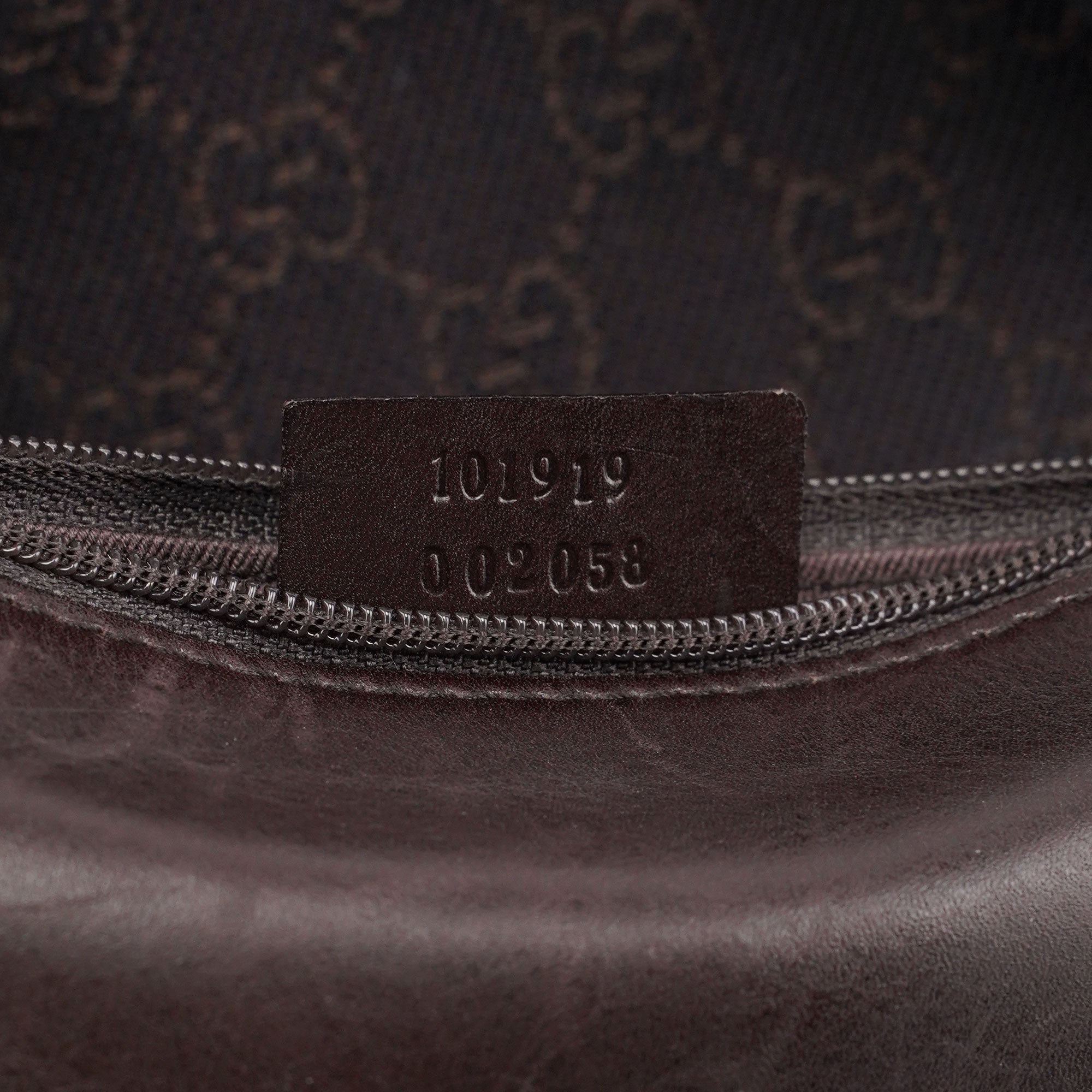 Brown GG Canvas Leather Tote Bag