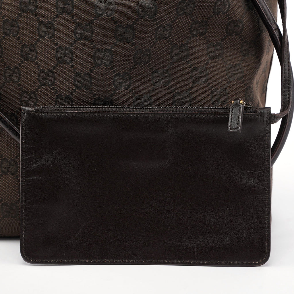 Brown GG Drawstring Shoulder Bag