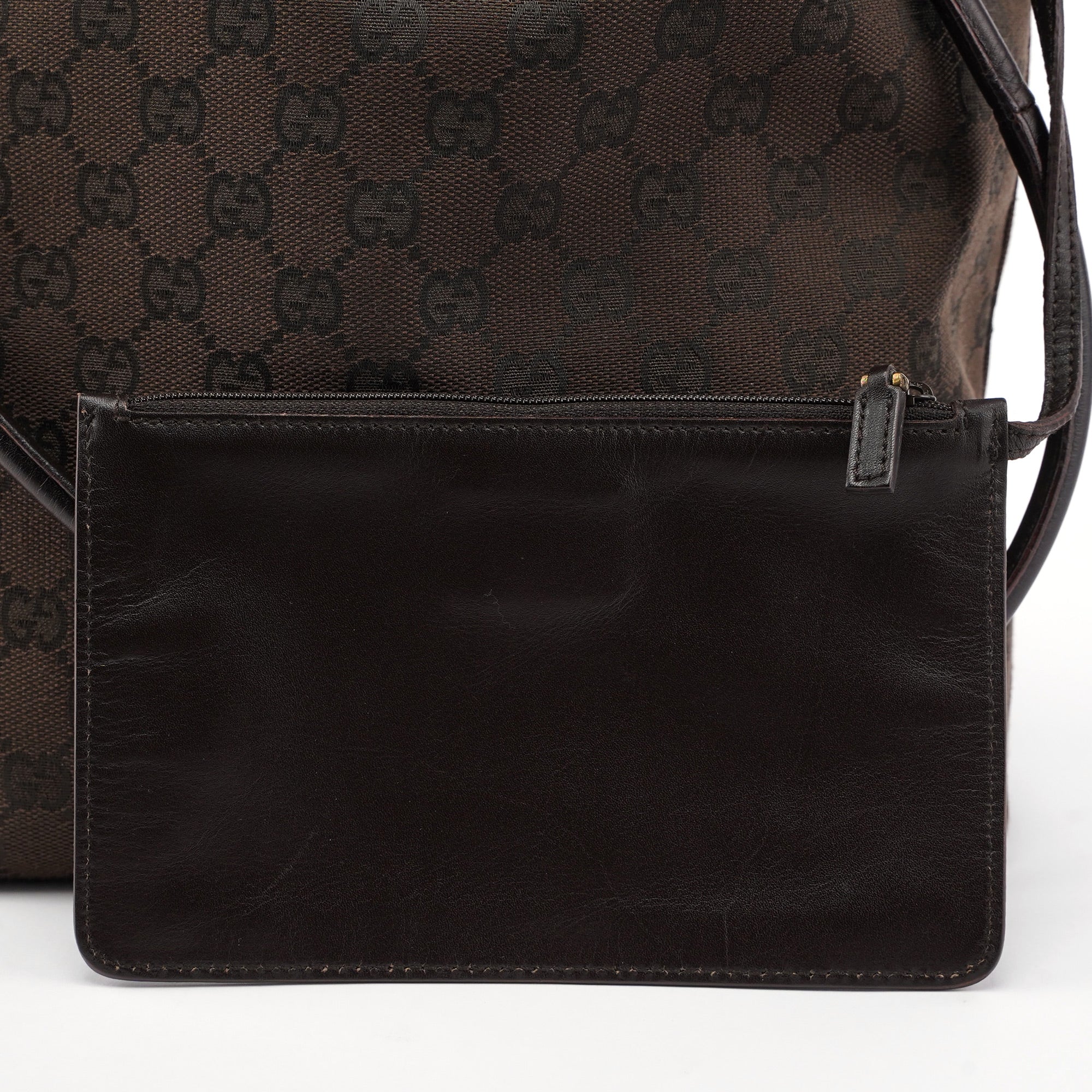 Brown GG Drawstring Shoulder Bag