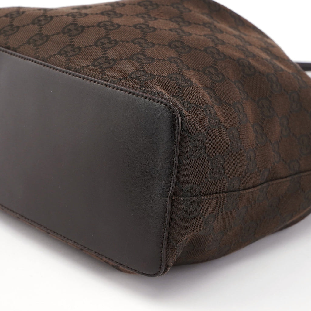 Brown GG Drawstring Shoulder Bag