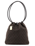 Brown GG Drawstring Shoulder Bag