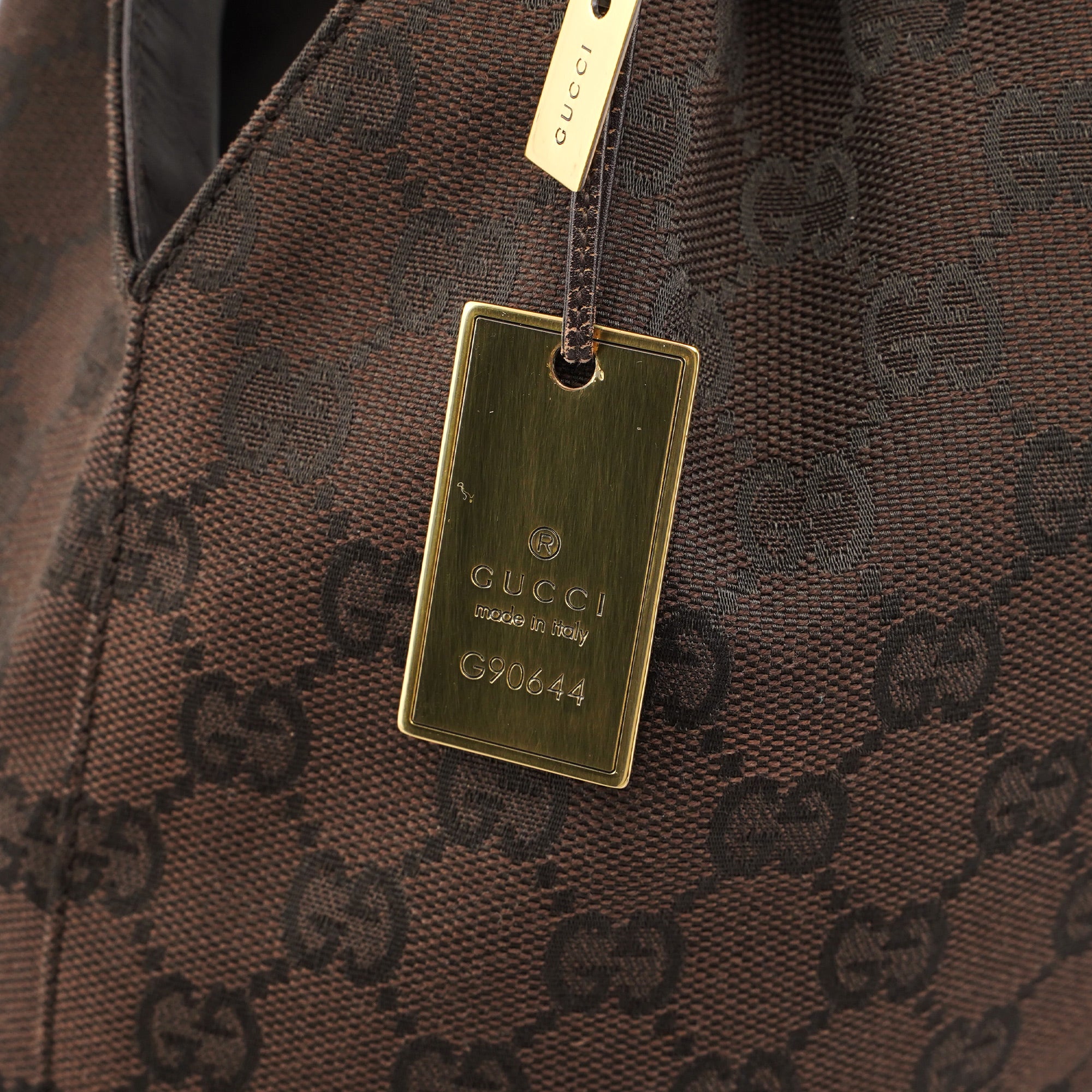 Brown GG Drawstring Shoulder Bag