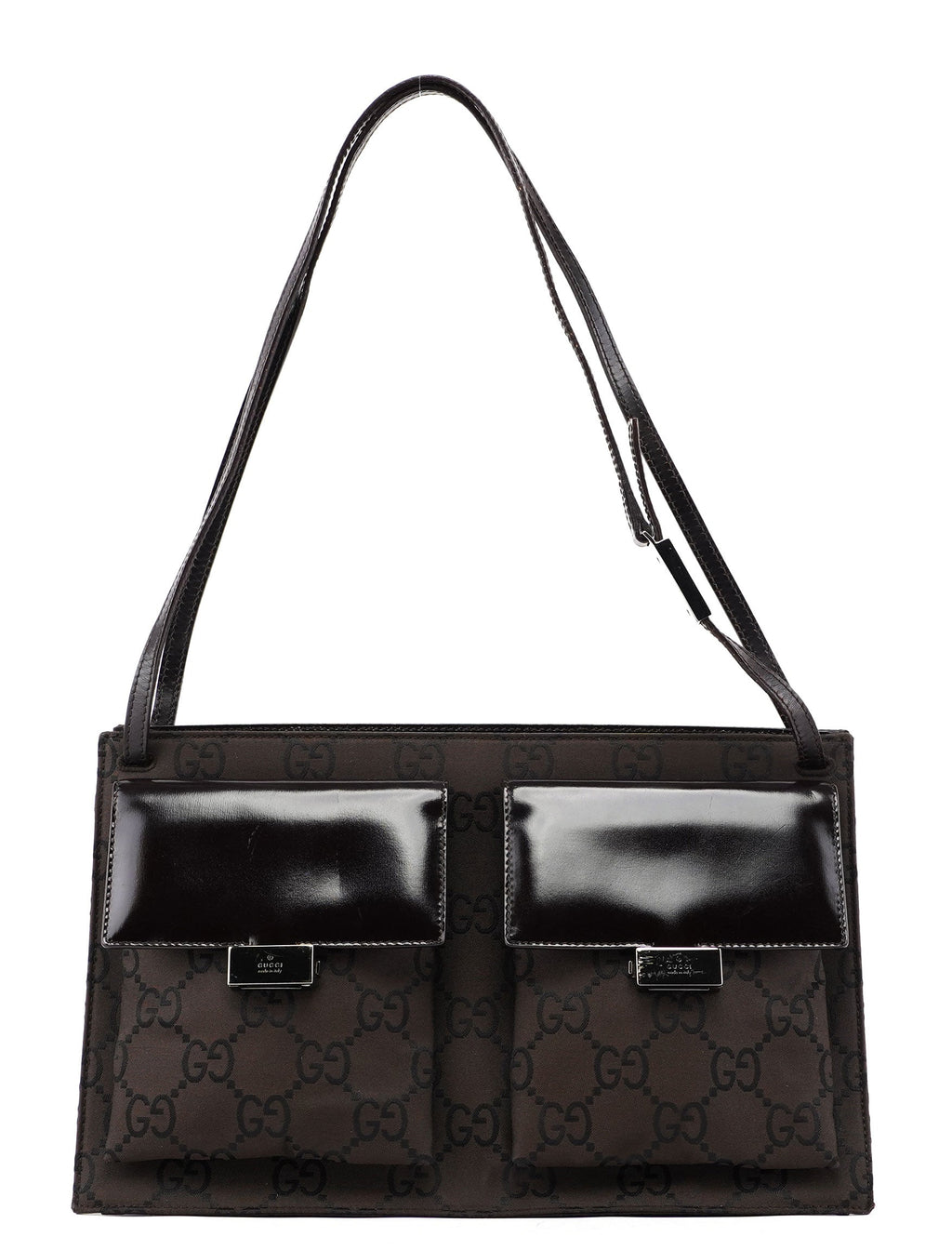 Brown GG Dual Pocket Shoulder Bag