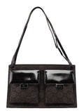 Brown GG Dual Pocket Shoulder Bag