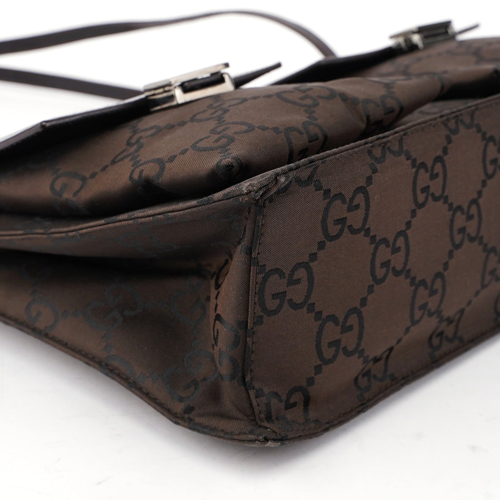 Brown GG Dual Pocket Shoulder Bag