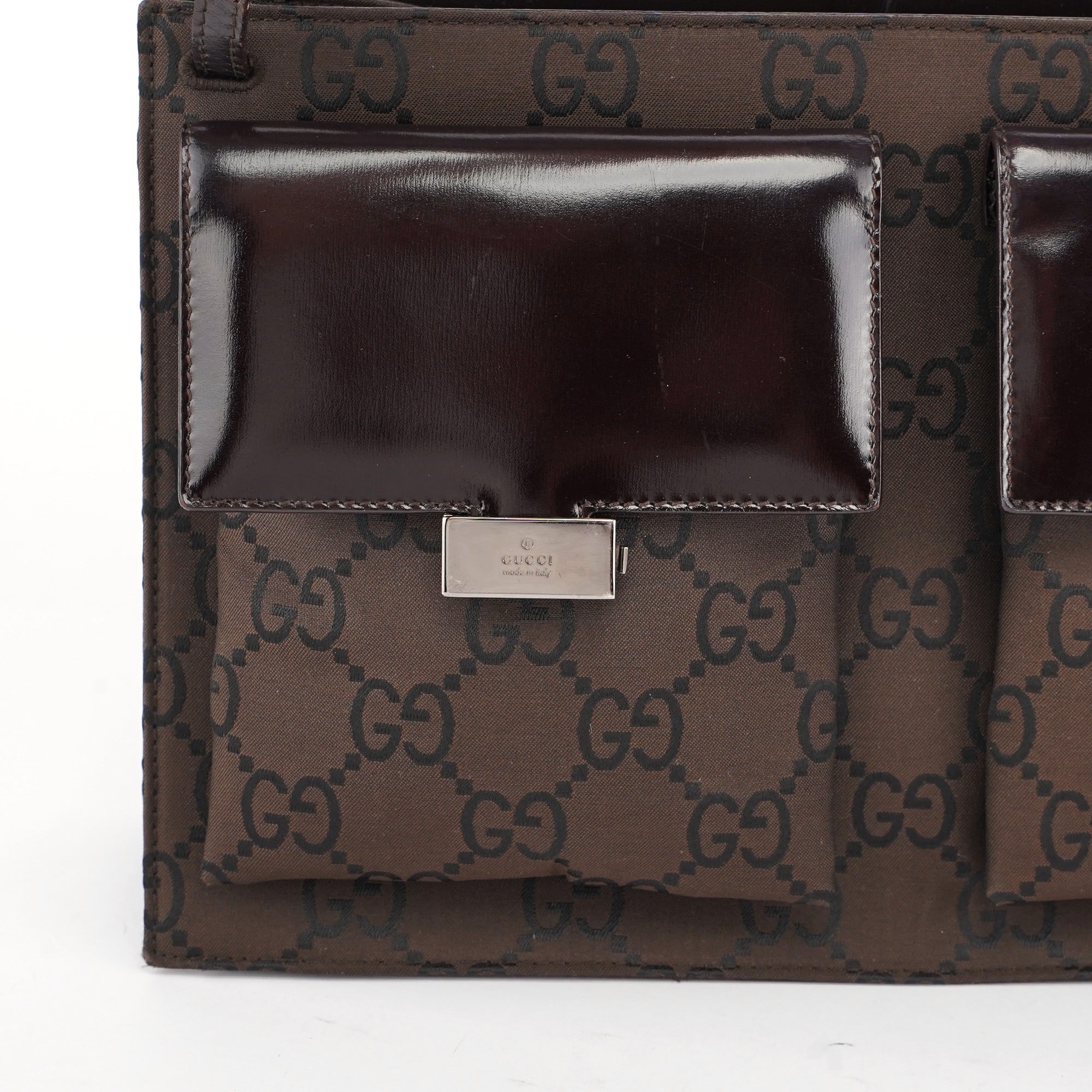 Brown GG Dual Pocket Shoulder Bag
