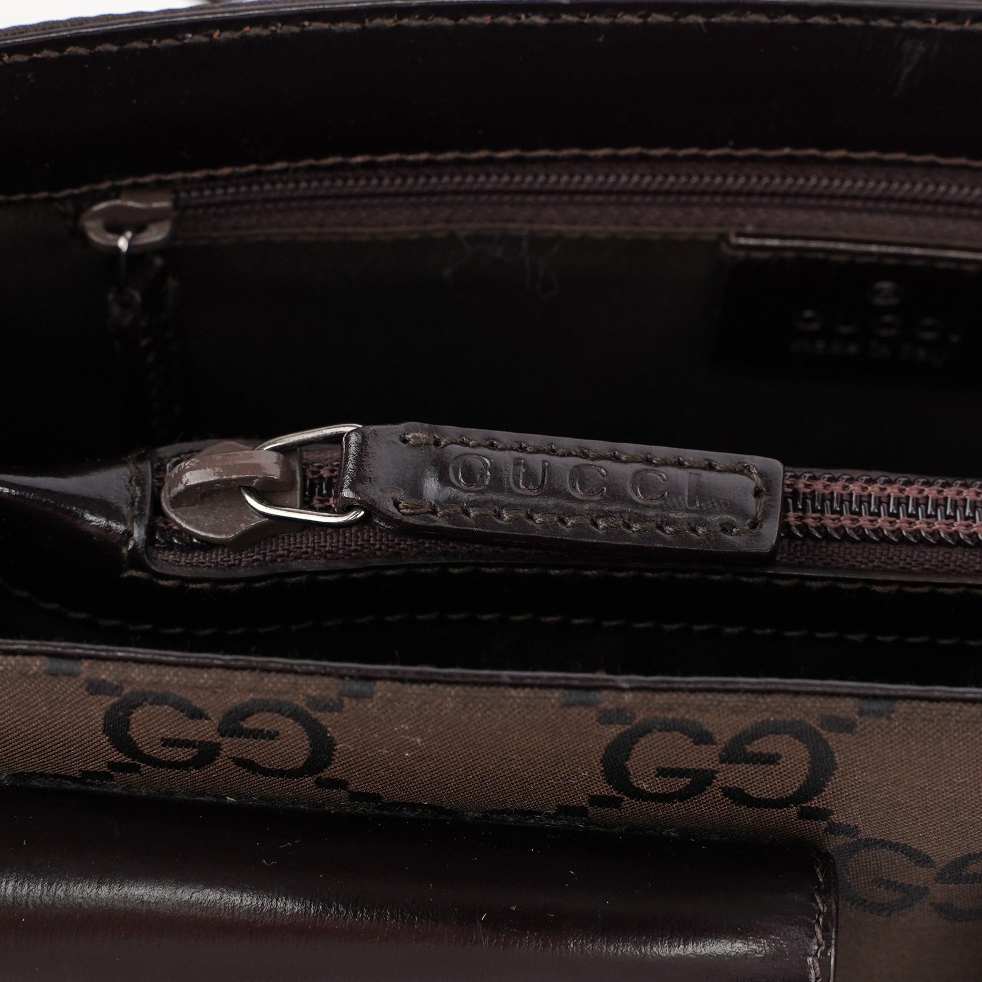 Brown GG Dual Pocket Shoulder Bag