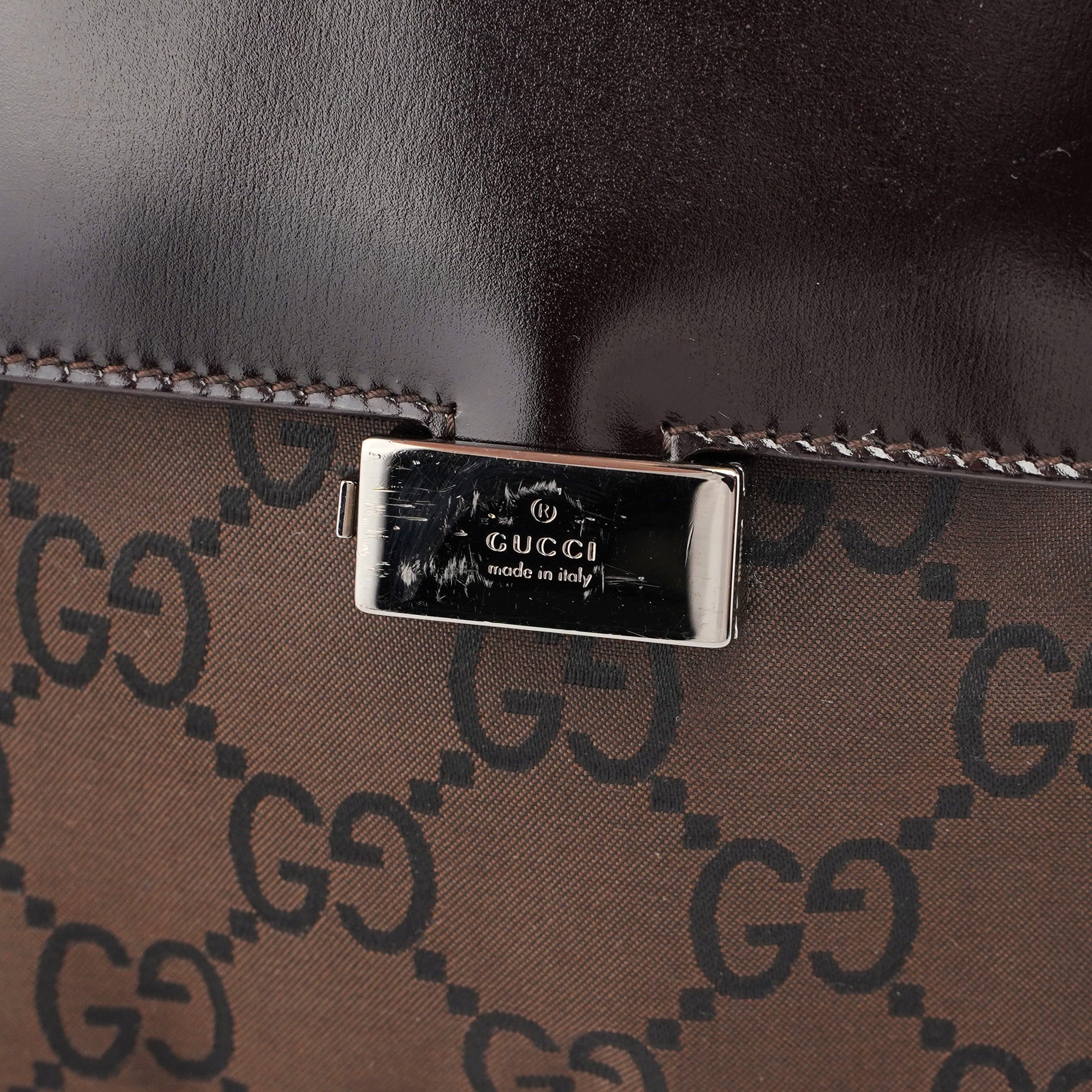 Brown GG Dual Pocket Shoulder Bag