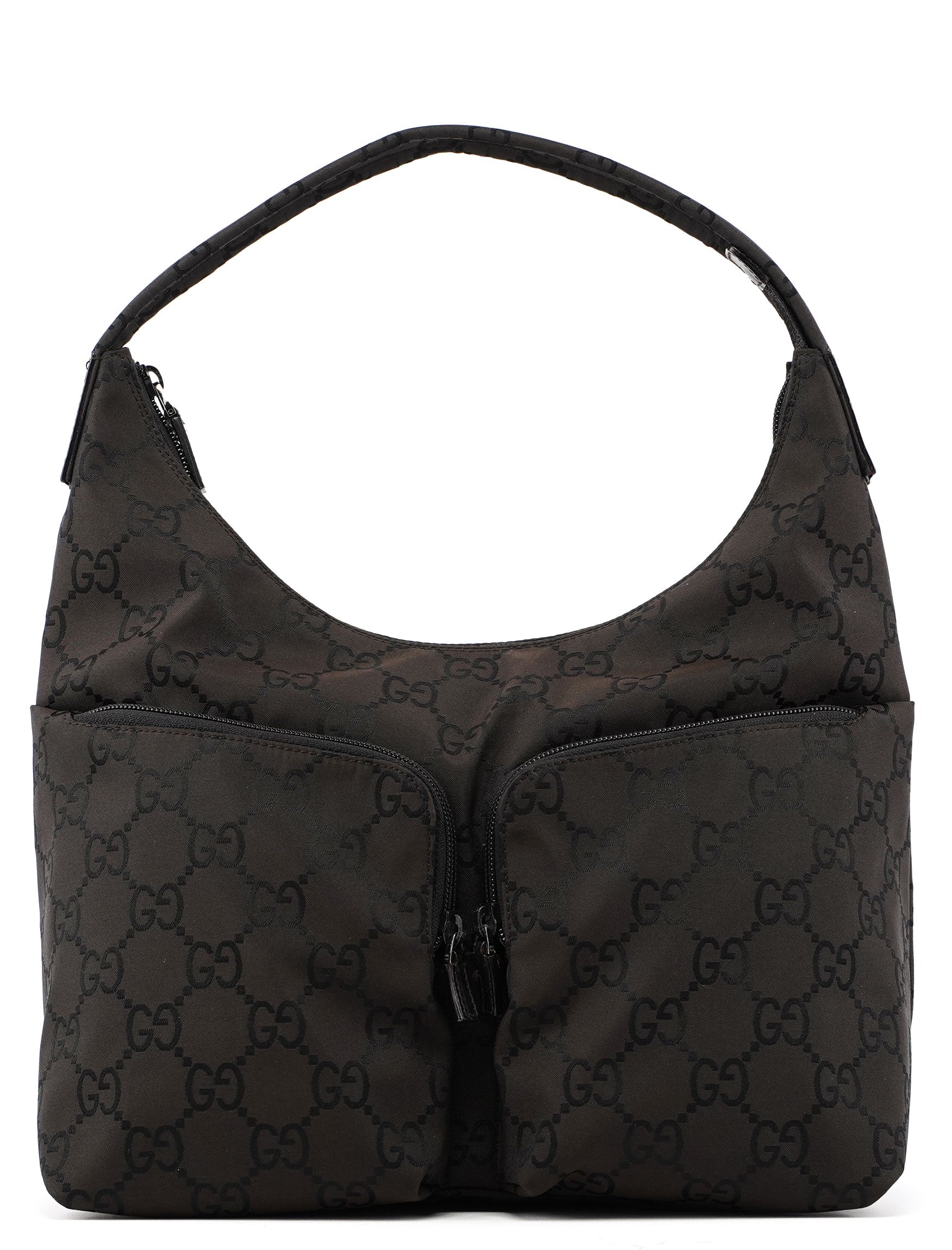 Brown GG Dual Pocket Shoulder Bag
