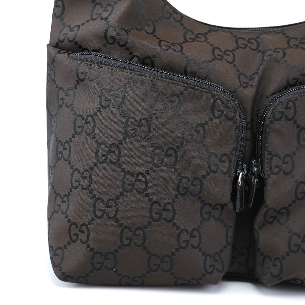 Brown GG Dual Pocket Shoulder Bag