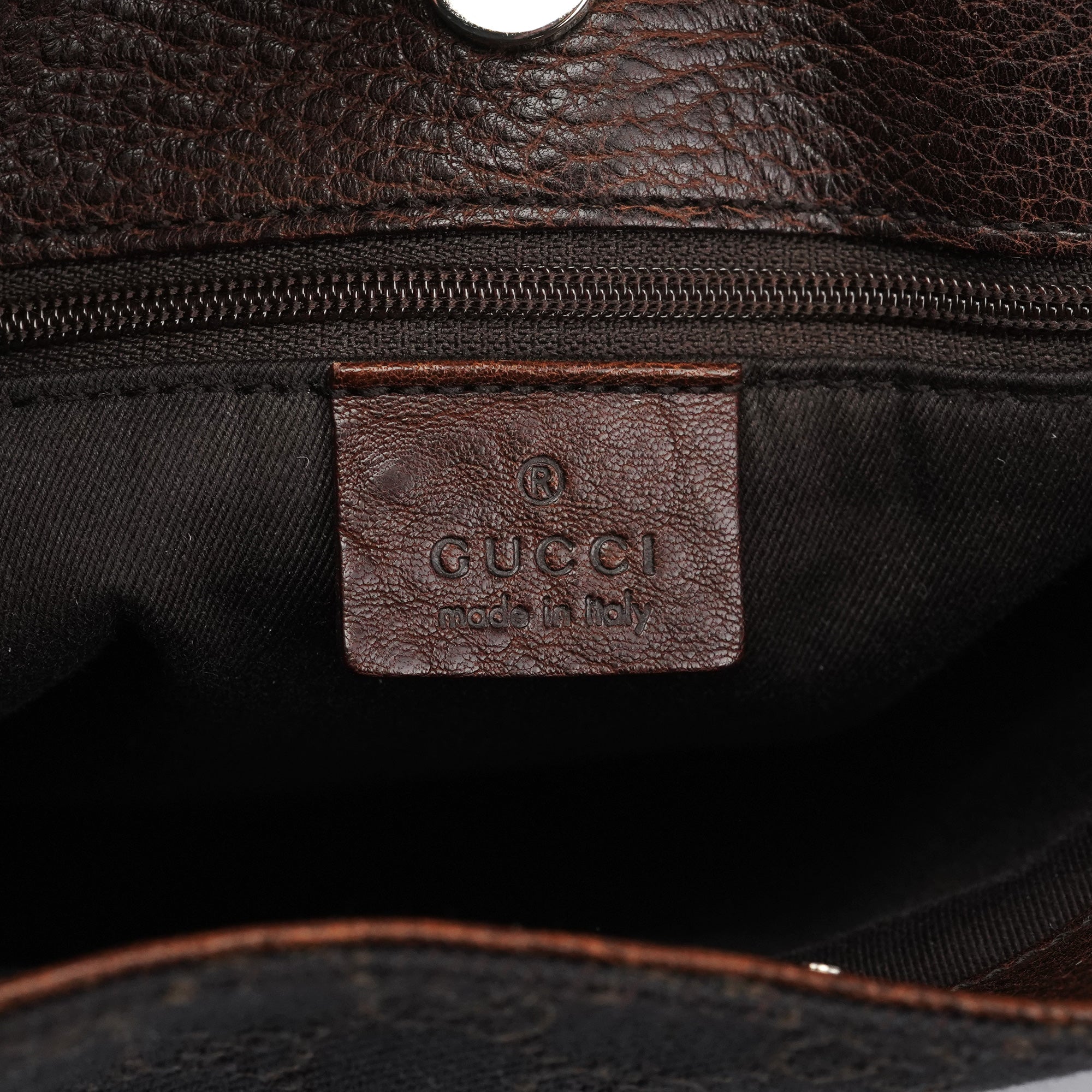 Brown GG Horsebit Leather Tote Bag