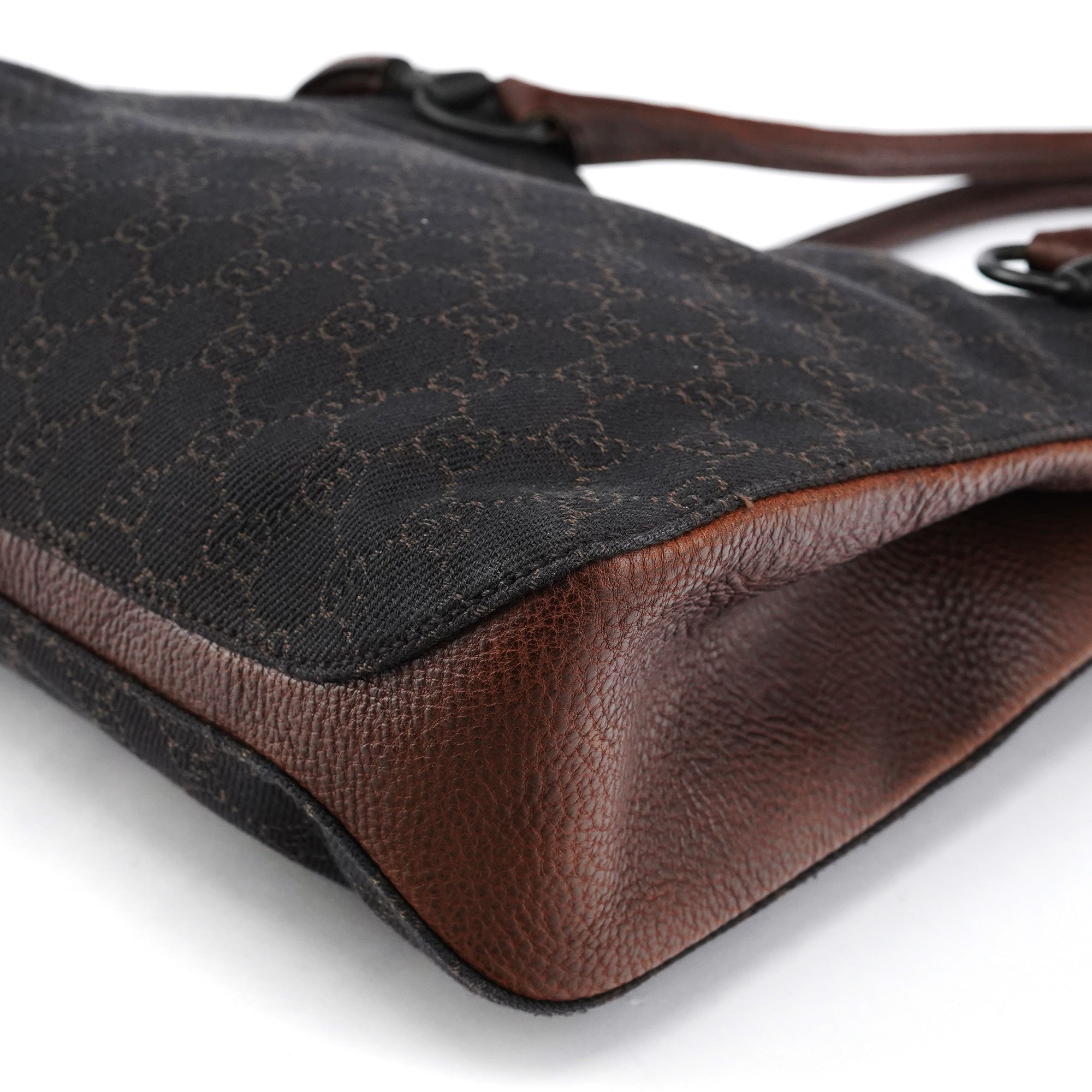 Brown GG Horsebit Leather Tote Bag