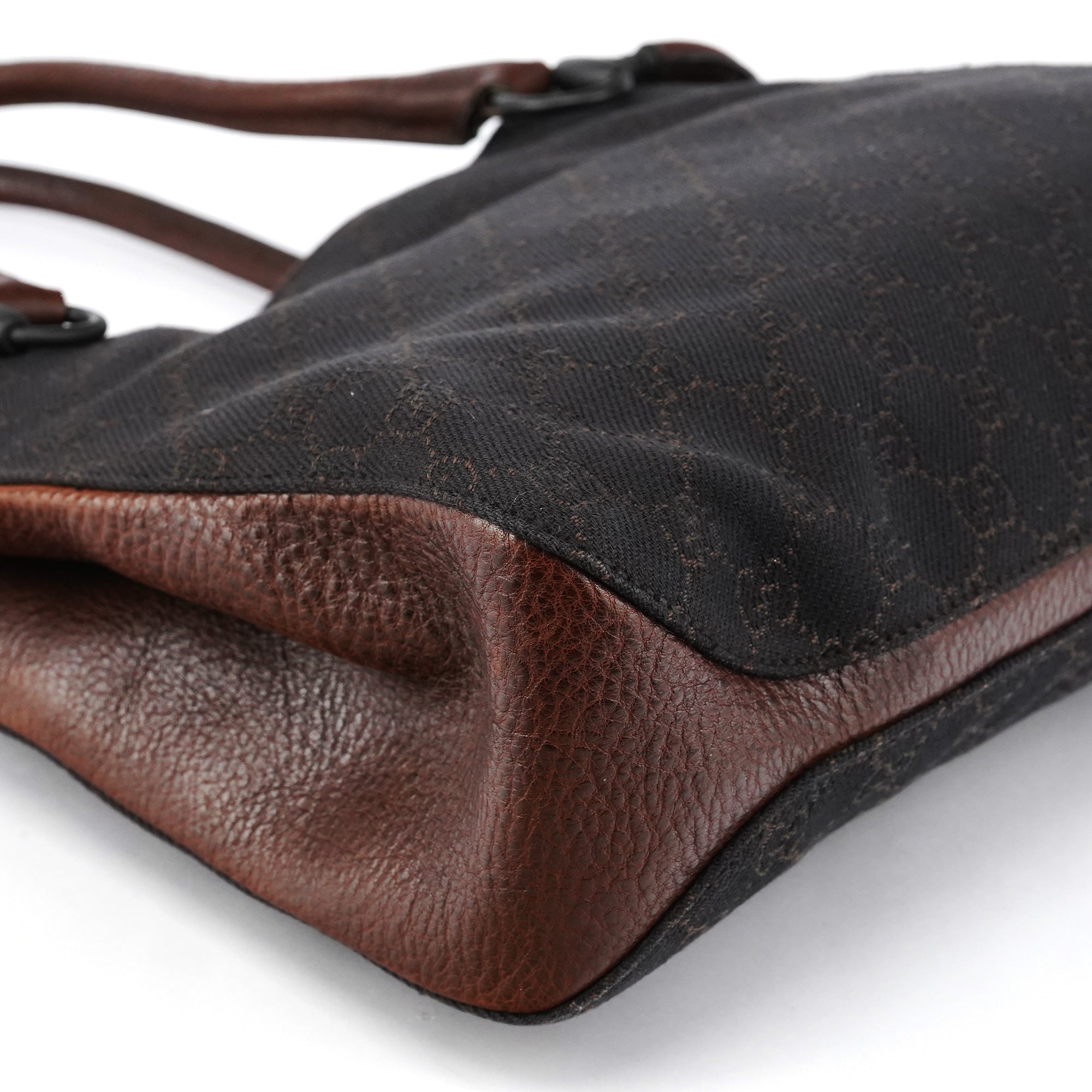 Brown GG Horsebit Leather Tote Bag