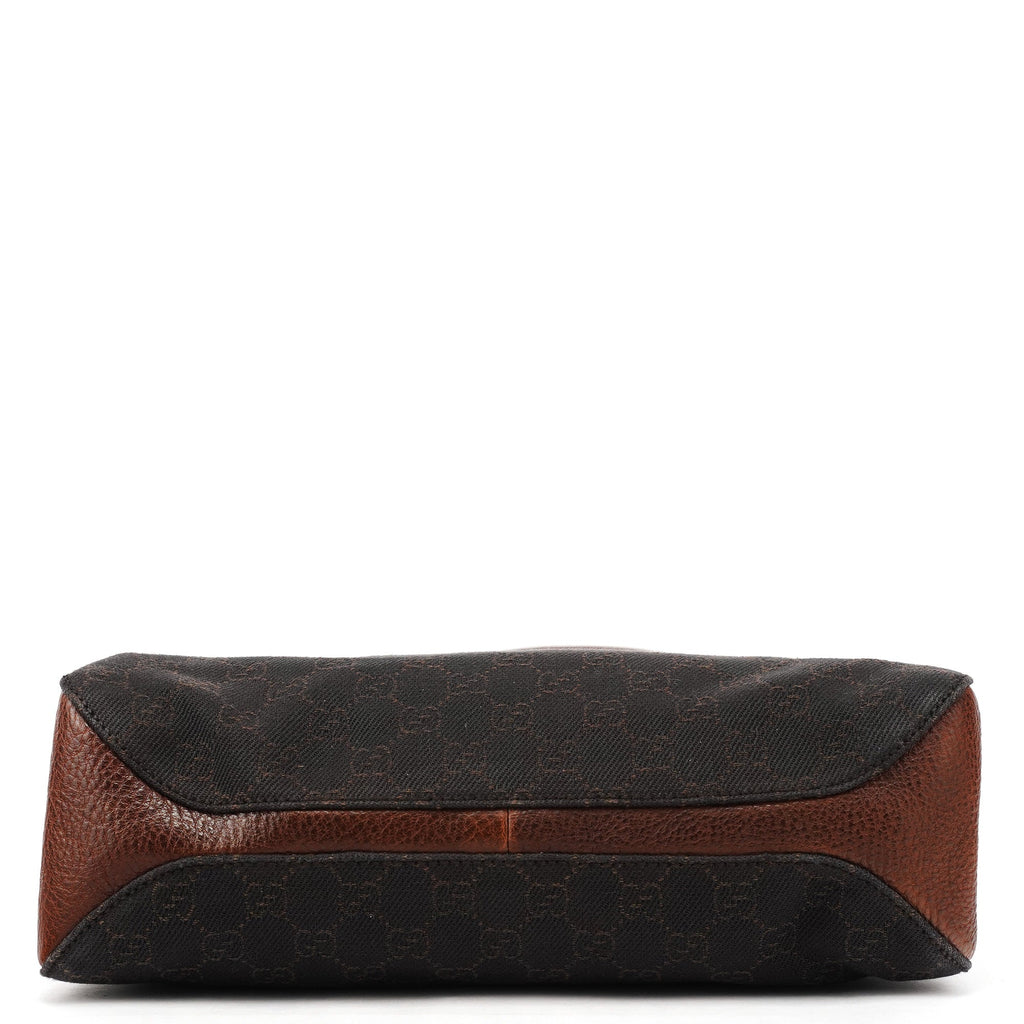 Brown GG Horsebit Leather Tote Bag