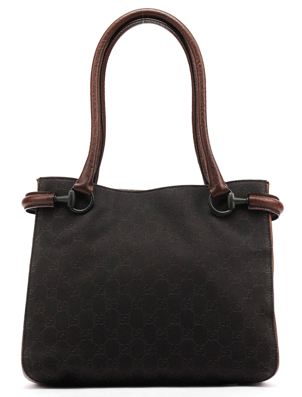 Brown GG Horsebit Leather Tote Bag