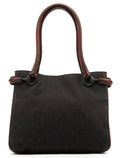 Brown GG Horsebit Leather Tote Bag
