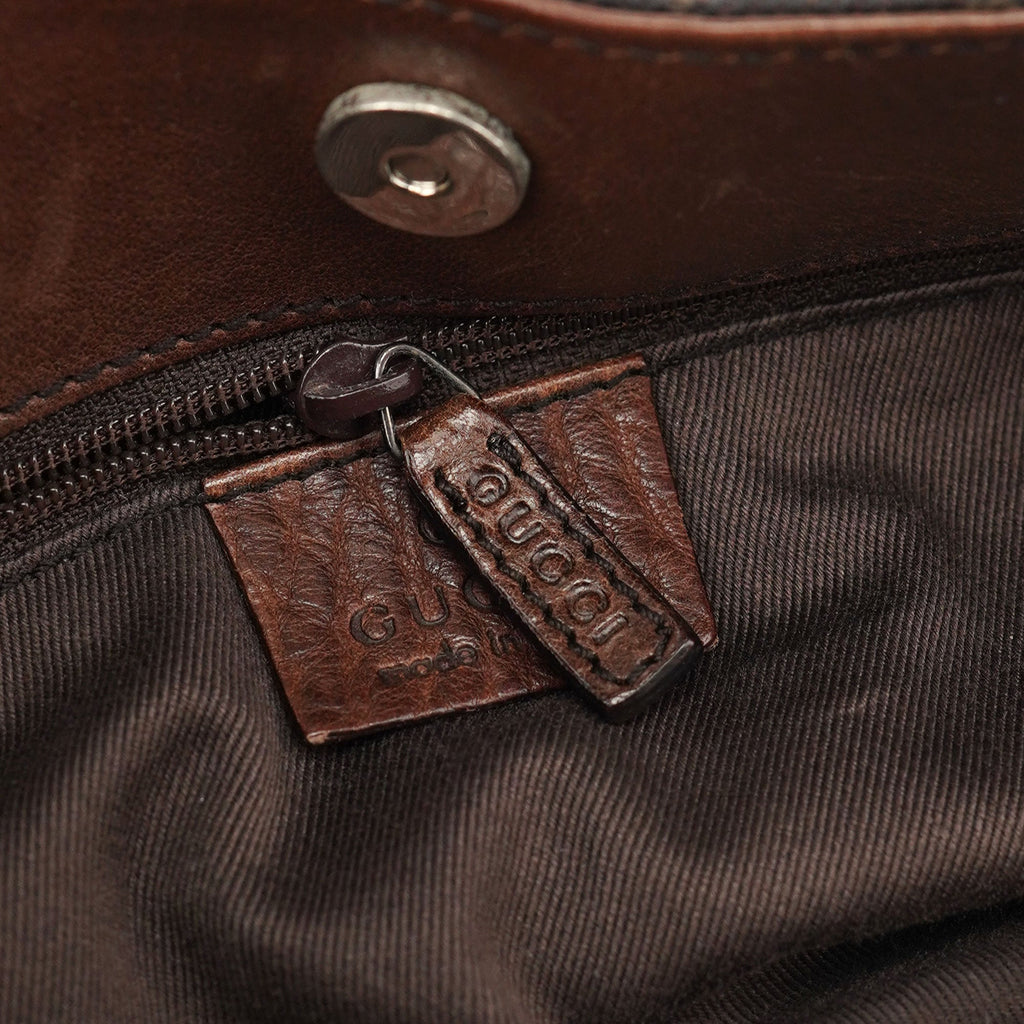 Brown GG Horsebit Shoulder Bag