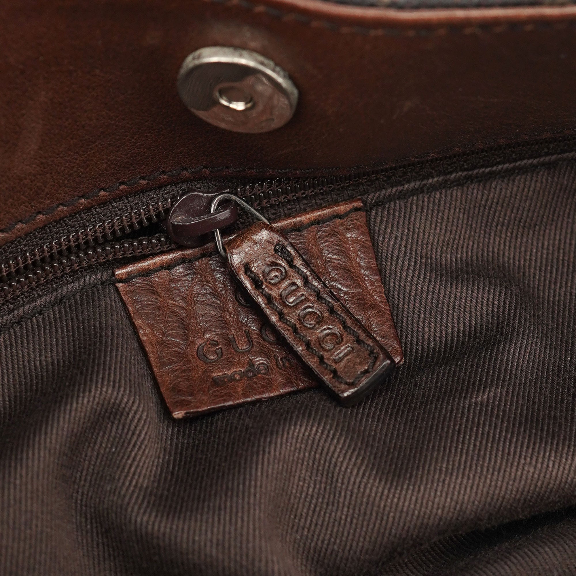 Brown GG Horsebit Shoulder Bag